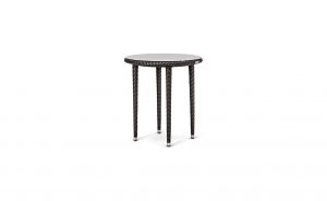 OHMM Outdoor Fiesta Bistro Table 70cmDia With Clear Tempered Glass Top