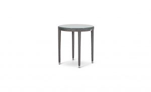 OHMM Outdoor Flo Bistro Table With Clear Tempered Glass Top