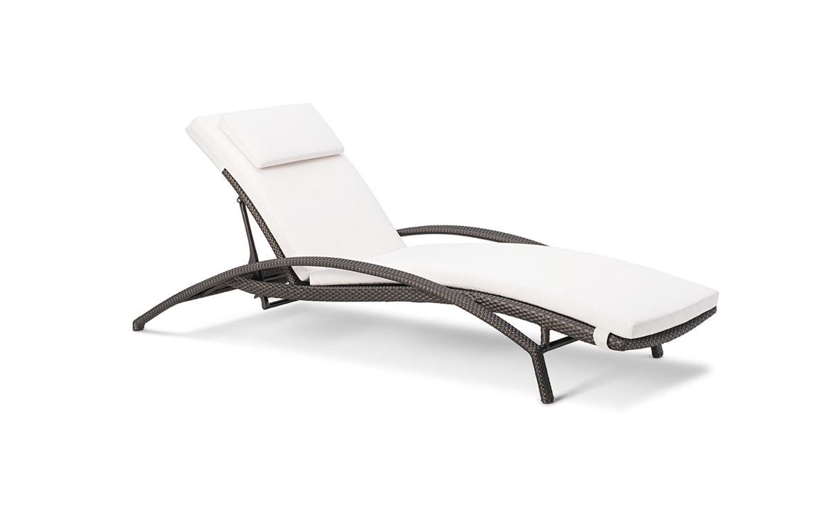 OHMM Outdoor Eclipse Sun Lounger With Cushion And Headrest