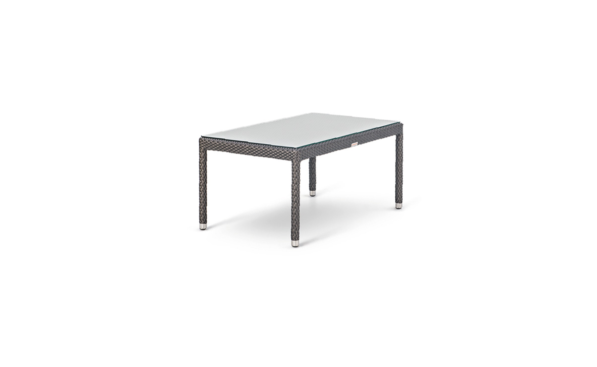 OHMM Outdoor Flo Coffee Table 100x60cm With Clear Tempered Glass Top