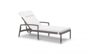 OHMM Outdoor Flo Sun Lounger With Cushion And Headrest