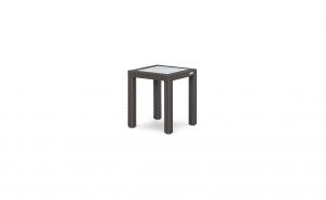 OHMM Outdoor Keywest Side Table With Frosted Tempered Glass Insert