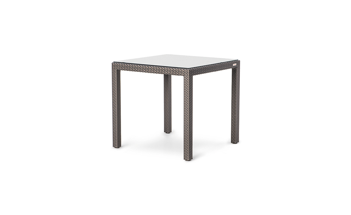 OHMM Outdoor Linear Table Small With Clear Tempered Glass Top