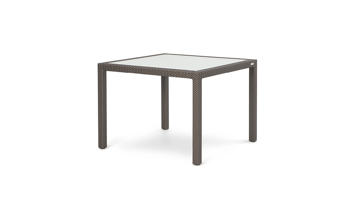 OHMM Outdoor Maximus Dining Table 100x100cm With Frosted Tempered Glass Insert