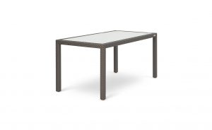 OHMM Outdoor Maximus Dining Table 160x80cm With Frosted Tempered Glass Insert