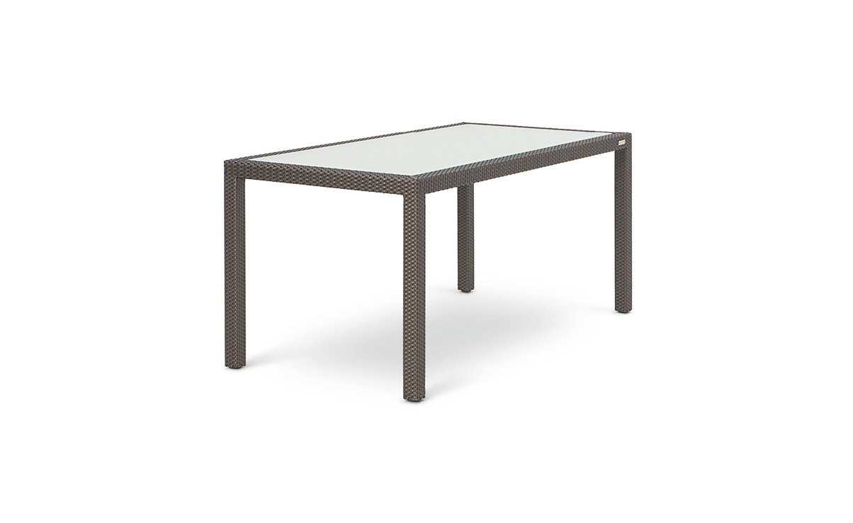 OHMM Outdoor Maximus Dining Table 160x80cm With Frosted Tempered Glass Insert