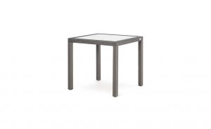 OHMM Outdoor Maximus Dining Table 80x80cm With Frosted Tempered Glass Insert