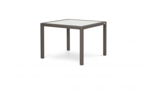 OHMM Outdoor Palm Dining Table 100x100cm With Frosted Tempered Glass Insert