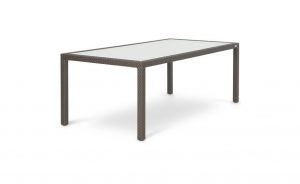 OHMM Outdoor Palm Dining Table 200x100cm With Frosted Tempered Glass Insert