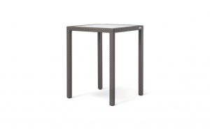 OHMM Outdoor Partu Bar Table 80x80cm With Frosted Tempered Glass Insert