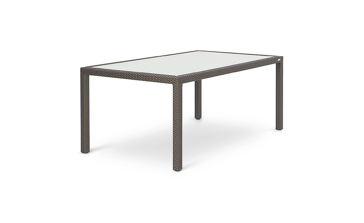 OHMM Outdoor Partu Dining Table 180x100cm With Frosted Tempered Glass Insert