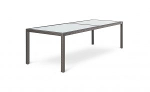 OHMM Outdoor Partu Dining Table 300x100cm With Frosted Tempered Glass Insert