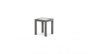 OHMM Outdoor Partu Side Table With Frosted Tempered Glass Insert