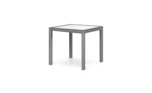 OHMM Outdoor Havana Dining Table 80x80cm With Frosted Tempered Glass Insert