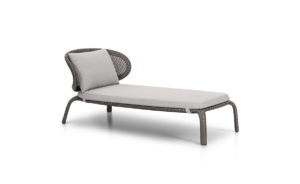 Calico Chaise Longue with Cushion